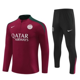 Paris Saint Germain Niño Sudadera De Entrenamiento 2024-25 Cuarto-Cremallera Roja